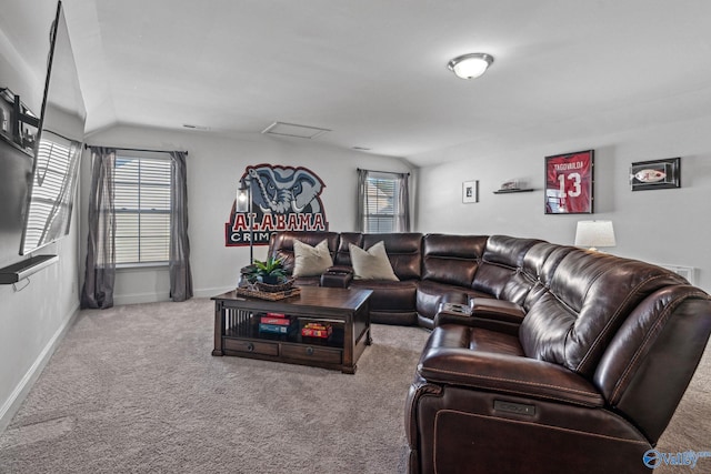 view of carpeted living room