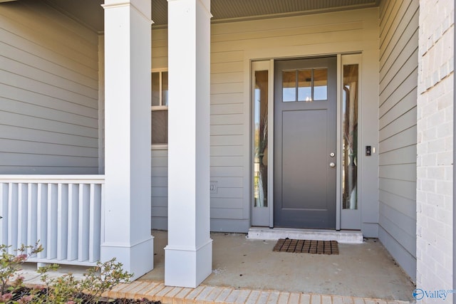 view of doorway to property