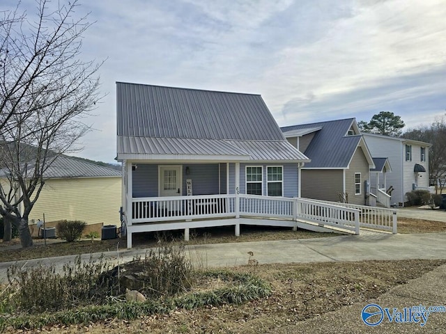 view of front of house featuring cooling unit