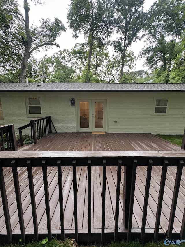 2205 Euclid Rd, Huntsville, AL 35810 - wooden terrace featuring french doors