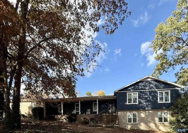 view of rear view of property