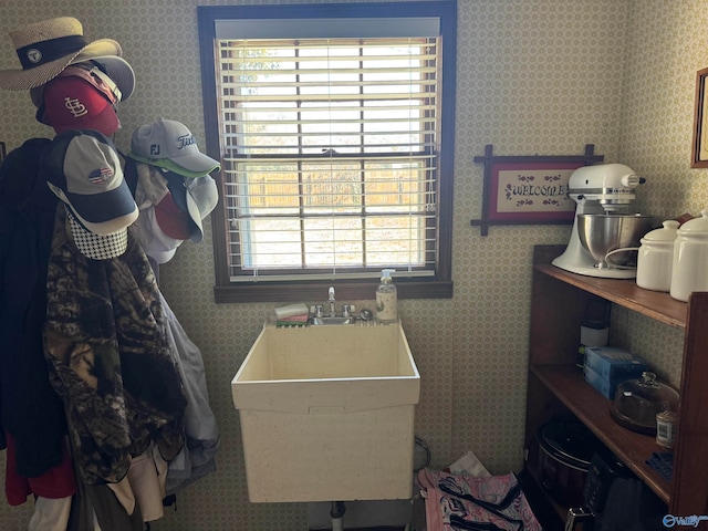 washroom featuring sink and a wealth of natural light