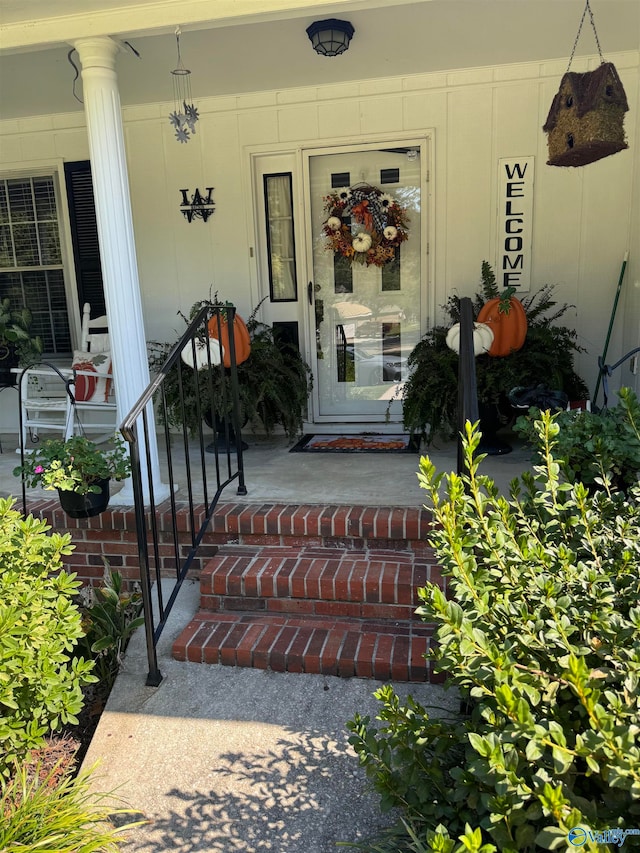 view of doorway to property