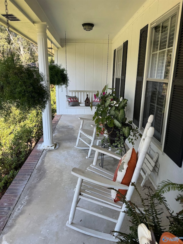 view of patio / terrace featuring a porch