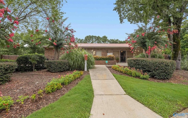 view of front facade with a front lawn