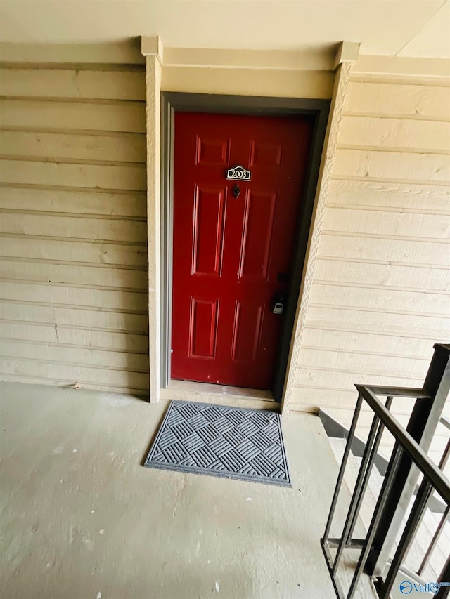 view of doorway to property