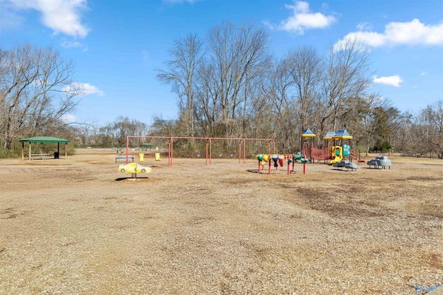 view of community jungle gym