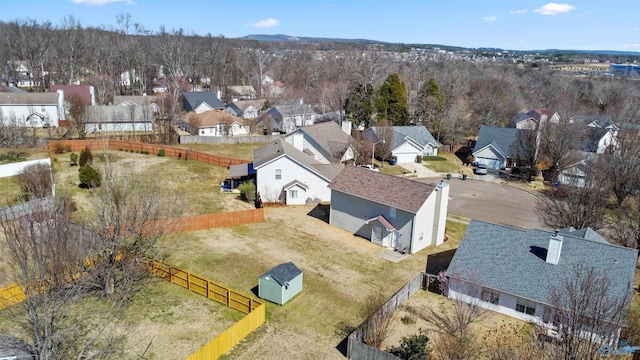 aerial view featuring a residential view