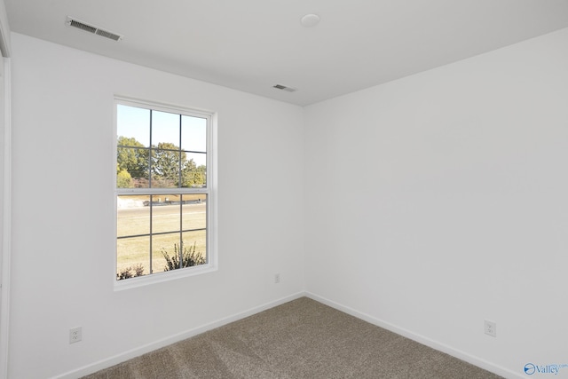 view of carpeted spare room