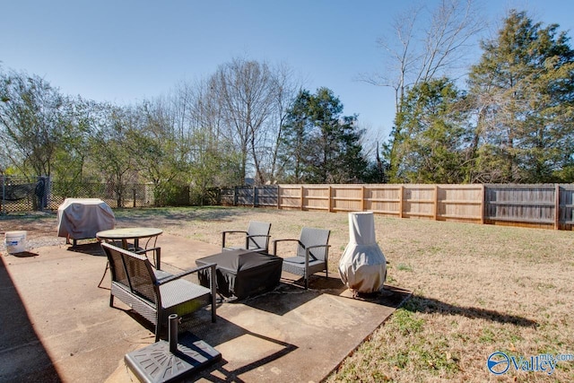 view of patio featuring grilling area