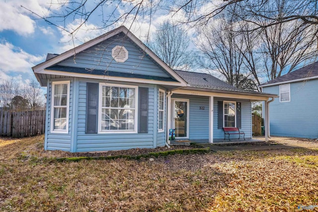 view of front of house with a porch