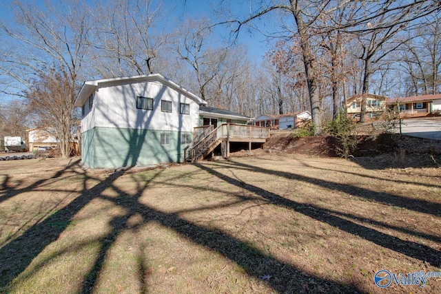 exterior space featuring a deck