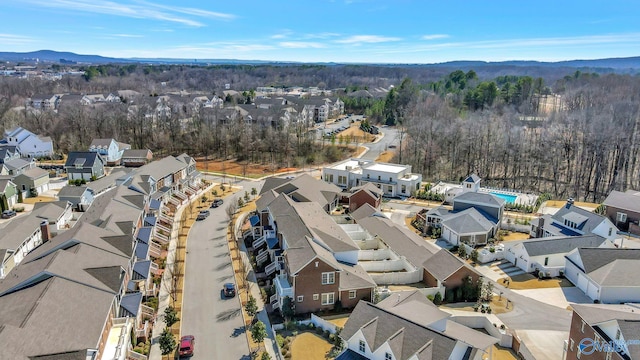 aerial view with a residential view