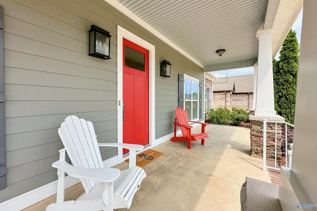 view of patio / terrace featuring a porch
