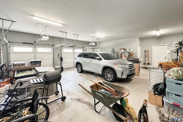 garage featuring a garage door opener