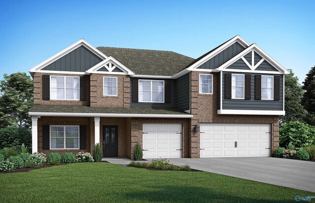 7718 Emma Ann Way, Huntsville, AL 35806 - view of front of house featuring a garage and a front yard