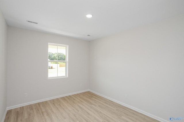 empty room featuring light hardwood / wood-style floors