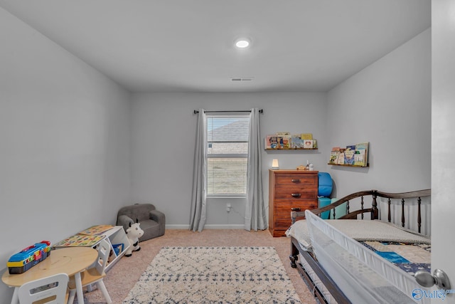 view of carpeted bedroom