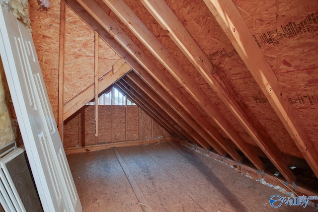 view of attic