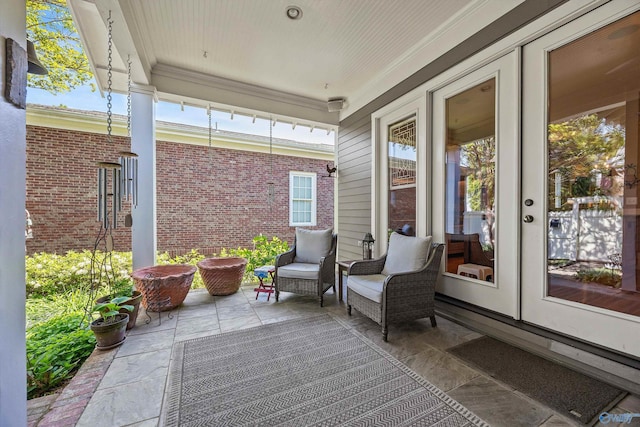 9 Beck St NW, Huntsville, AL 35806 - view of patio / terrace with french doors