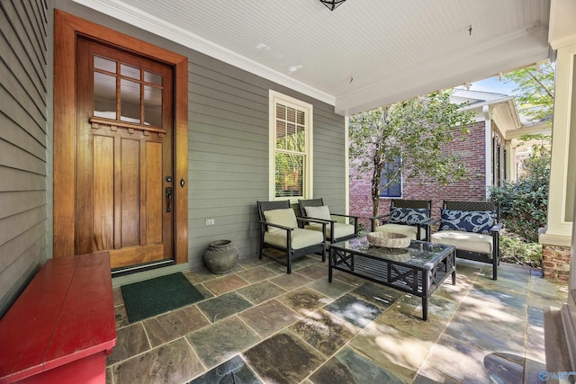 9 Beck St NW, Huntsville, AL 35806 - view of patio / terrace with outdoor lounge area and a porch