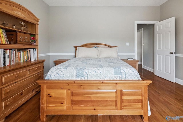 2801 Mountain View Dr, Southside, AL 35907 - bedroom with dark wood-style flooring