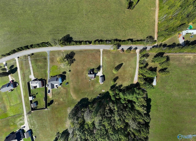 bird's eye view with a rural view