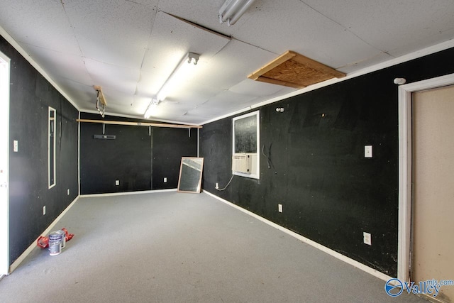 482 Mount Zion Rd, Madison, AL 35757 - basement featuring baseboards and cooling unit