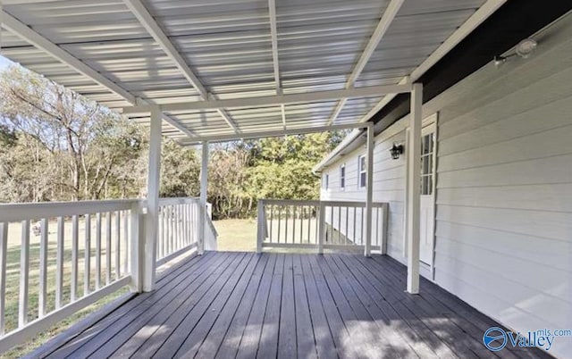 view of wooden terrace