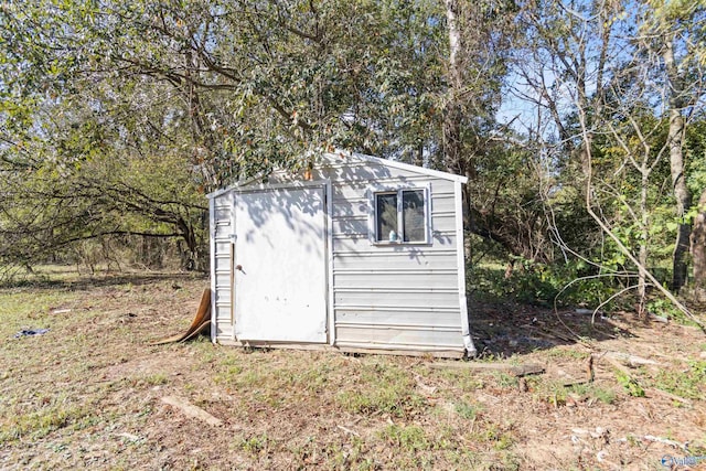 view of shed