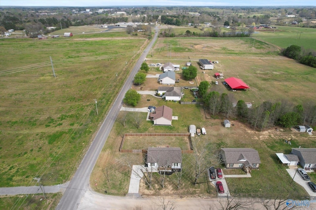 drone / aerial view featuring a rural view