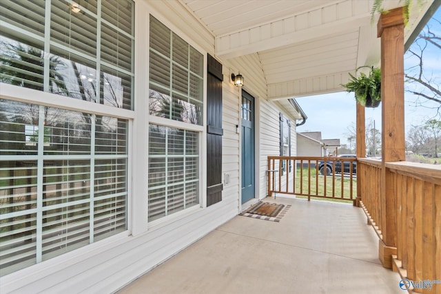 view of patio with covered porch