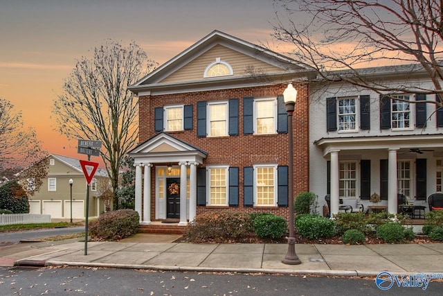 view of front of home featuring covered porch