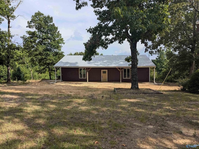 view of front of house with metal roof