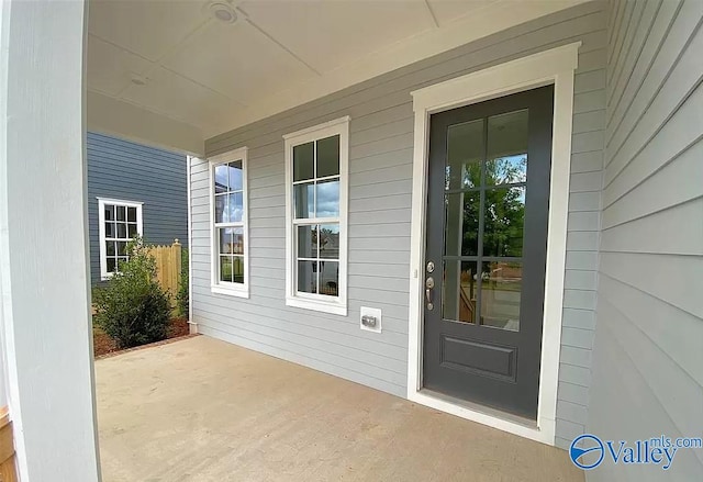 view of doorway to property