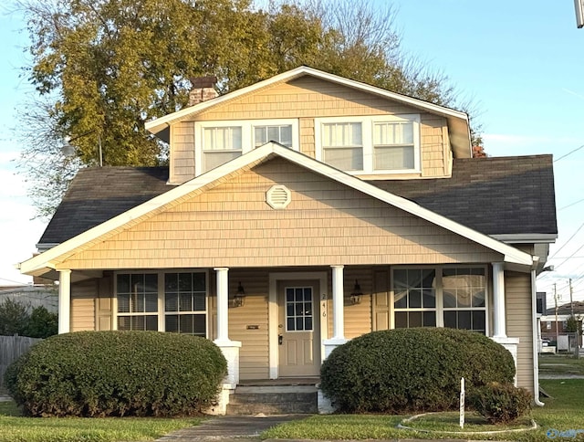 view of front of home with a porch