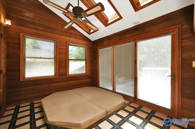 143 Maze Dr, Hartselle, AL 35640 - sunroom / solarium featuring lofted ceiling and a skylight