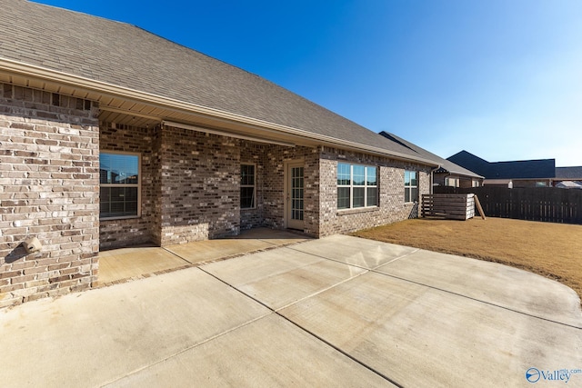 rear view of property with a patio