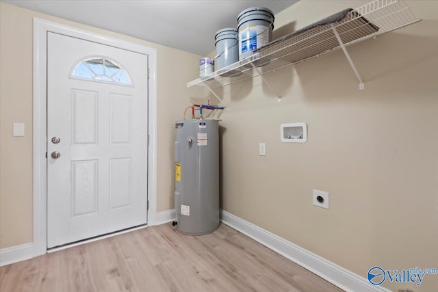 interior space featuring electric water heater