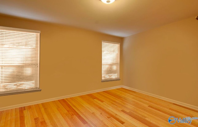 unfurnished room featuring wood-type flooring