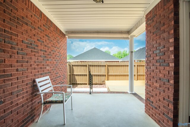 view of patio with fence