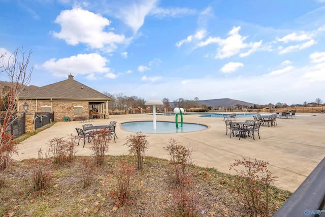 3 Mcmullen Ln, Gurley, AL 35748 - community pool with a patio, a mountain view, and a water play area