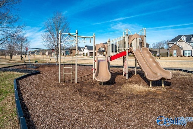community playground with a residential view