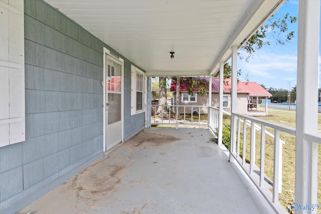 view of patio with a porch