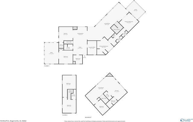 732 Bluff Dr, Rogersville, AL 35652 - floor plan / room layout