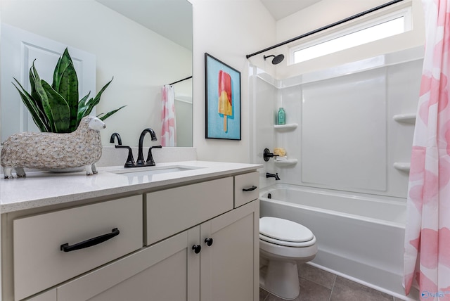 166 Mill Valley Way, New Market, AL 35761 - full bath with vanity, tile patterned flooring, toilet, and shower / bath combination with curtain
