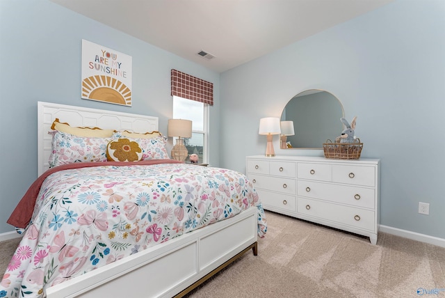 166 Mill Valley Way, New Market, AL 35761 - bedroom featuring light colored carpet, baseboards, and visible vents