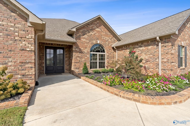 doorway to property with french doors