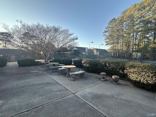 view of patio with fence