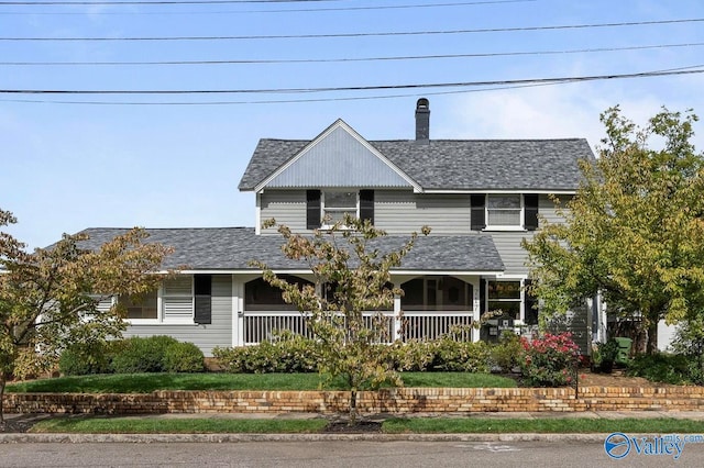 view of front of house featuring covered porch